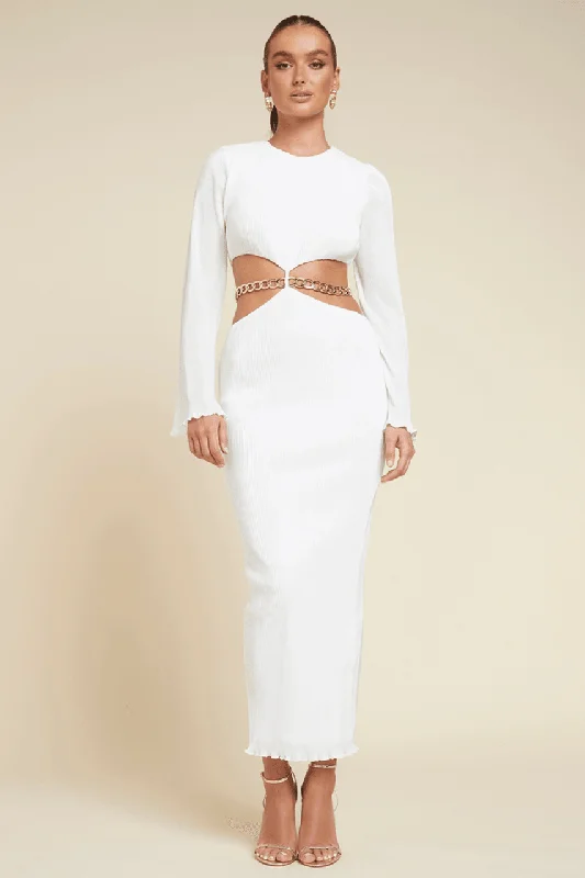 Shania Maxi Dress - White Stylish Longline Maxi Dress