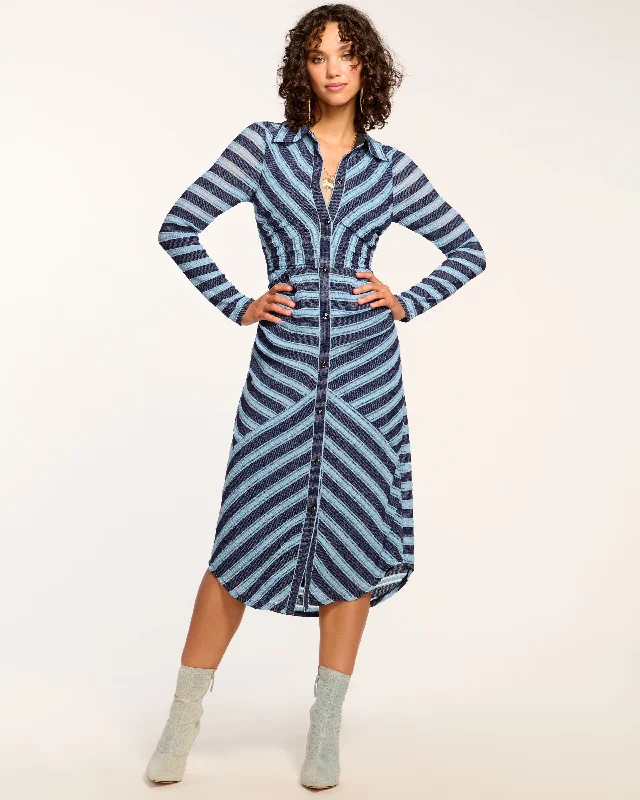 Wyatt Button Down Knit Maxi Dress Cozy Open-Back Maxi Dress