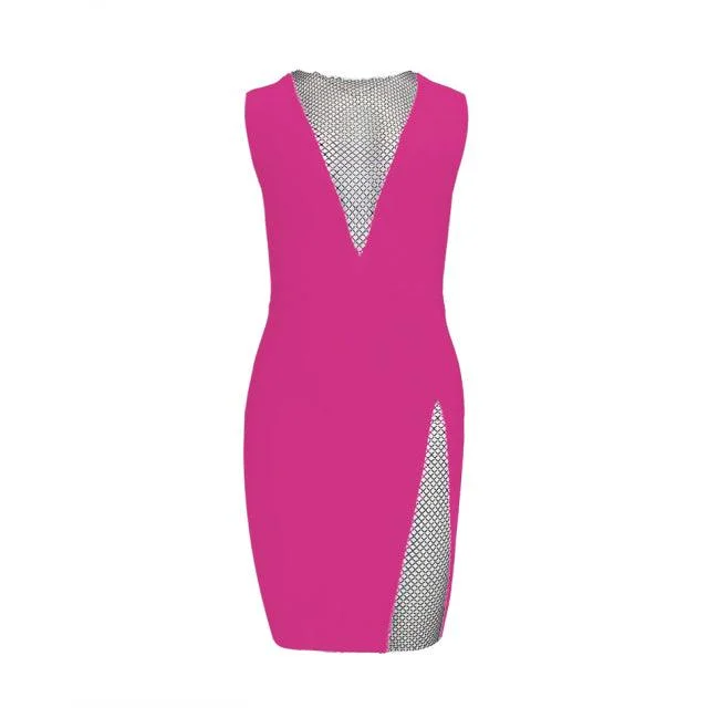 Sleeveless rose red