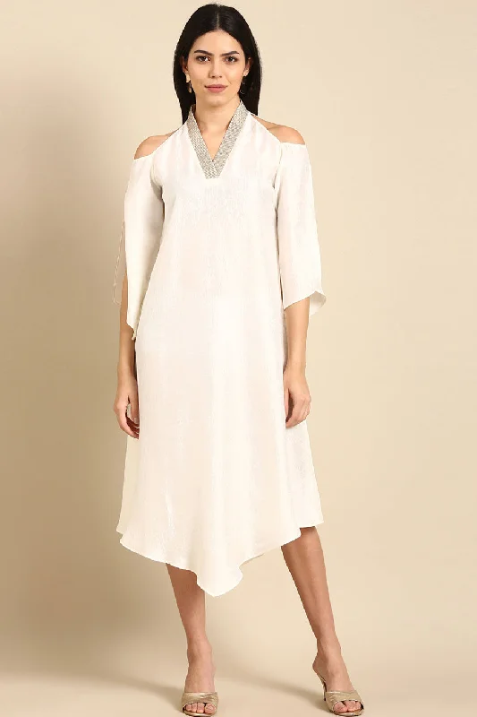 Ivory Embroidered Dress