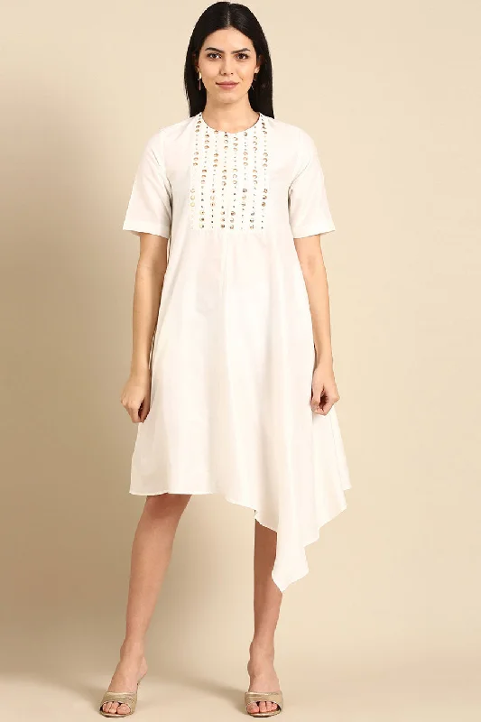 Ivory Embroidered Dress
