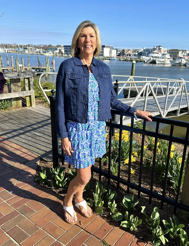 Beachtime by Lulu B Starfish Blues Cha Cha Dress