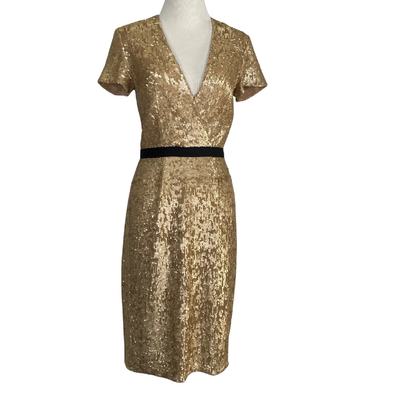 Burberry Gold Sequin Cocktail Dress