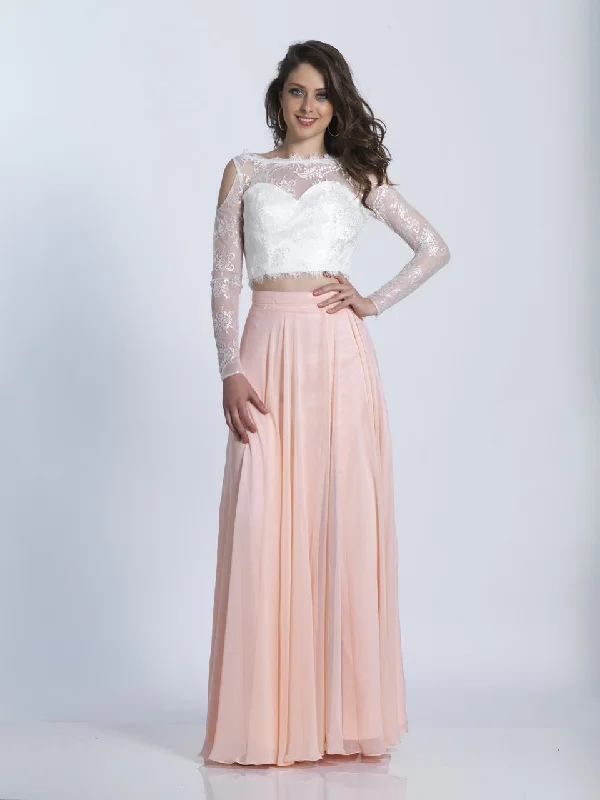 Dave & Johnny - 3472SC Two-Piece Lace Bodice A-Line Dress