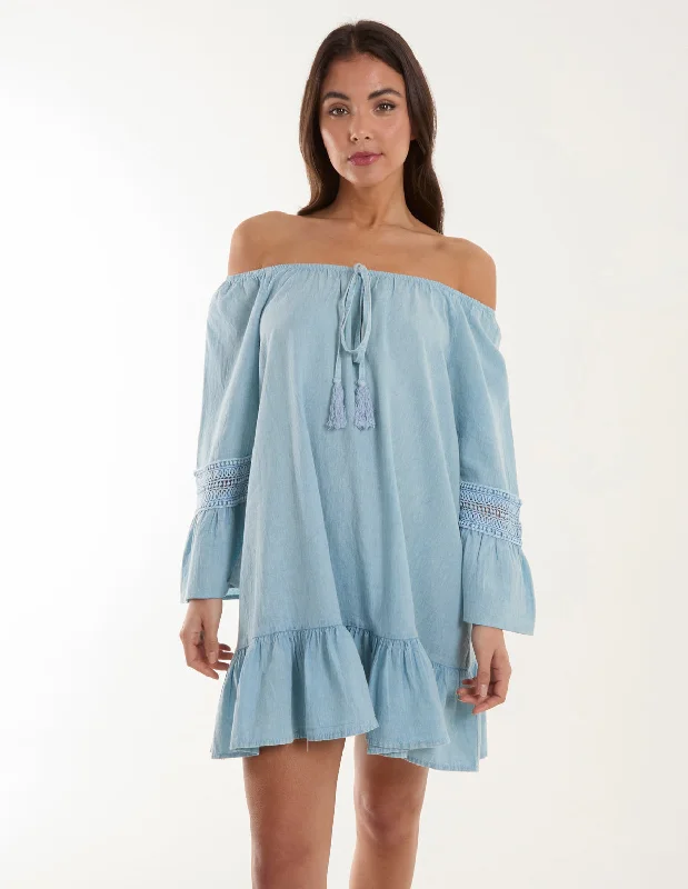 Lace Trim Tunic Dress
