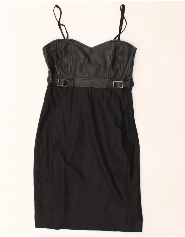 LIU JO Womens Slip Dress IT 40 Small Black Wool