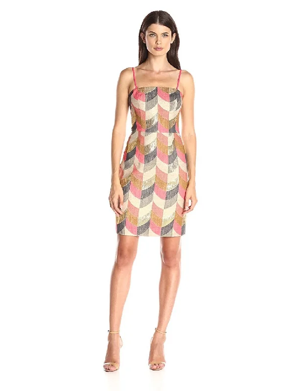 Maggy London - Spaghetti Strap Scallop Print Twill Dress GSF27MSC