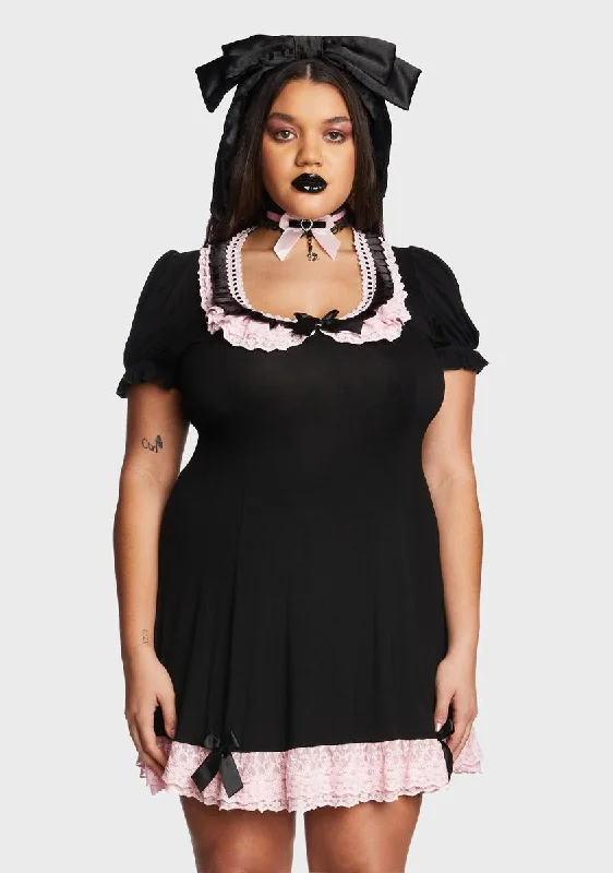 Plus Wicked Not Your Girl Babydoll Dress