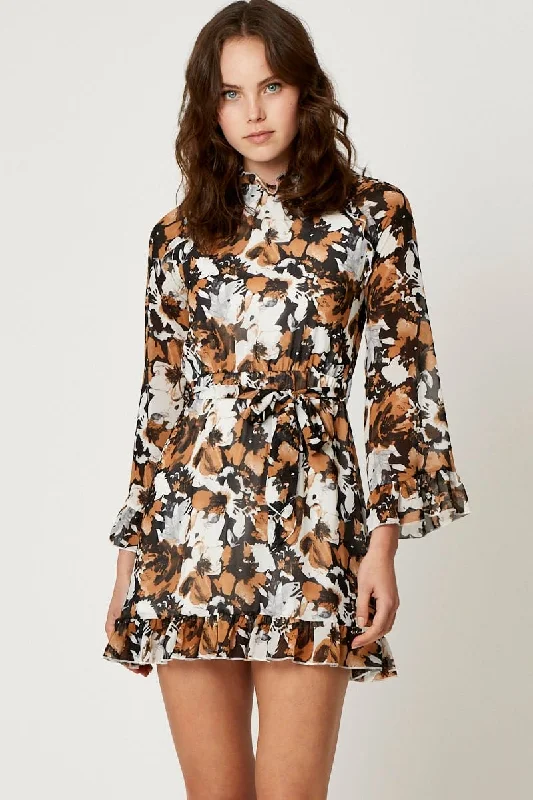 Print Ruffle Dress