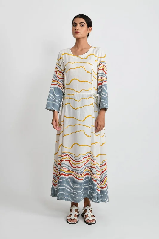 Earth Shell Tie Up Dress