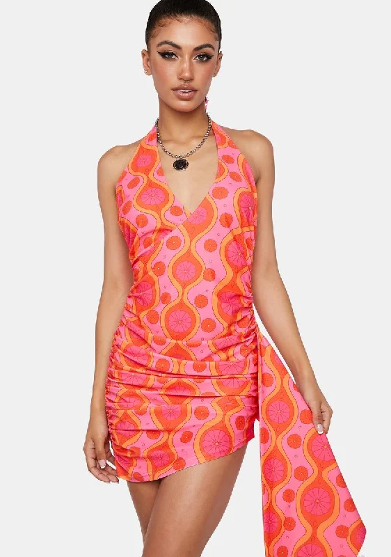 Sunny Beginnings Halter Dress