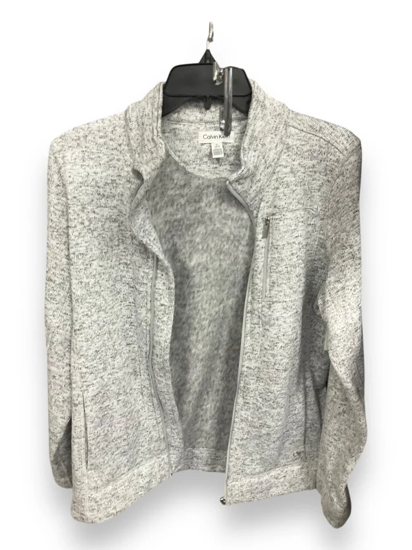 Athletic Jacket By Calvin Klein In Grey, Size: S Wool Jacket Cashmere Jacket Tweed Jacket Athletic Jacket By Calvin Klein In Grey, Size: S Wool Jacket Cashmere Jacket Tweed Jacket