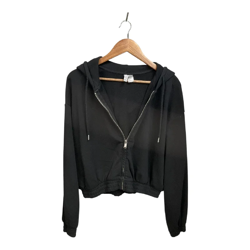 Athletic Jacket By Divided In Black, Size: Xl Cotton Jacket Linen Jacket Terry Jacket