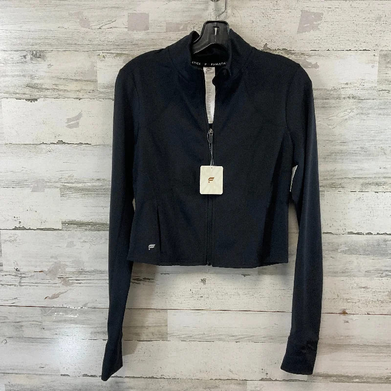 Athletic Jacket By Fabletics In Black, Size: M Appliqued Jacket Beaded Jacket Sequined Jacket Athletic Jacket By Fabletics In Black, Size: M Appliqued Jacket Beaded Jacket Sequined Jacket