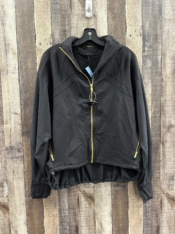 Athletic Jacket By Lululemon In Black, Size: 6 Lace Jacket Ribbed Jacket Sequined Jacket