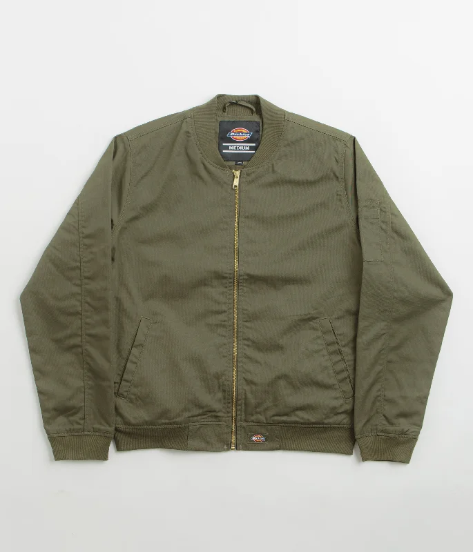 Dickies Hughson Jacket - Dark Olive / Dark Olive Notch Collar Peter Pan Collar Cowl Neck Dickies Hughson Jacket - Dark Olive / Dark Olive Notch Collar Peter Pan Collar Cowl Neck
