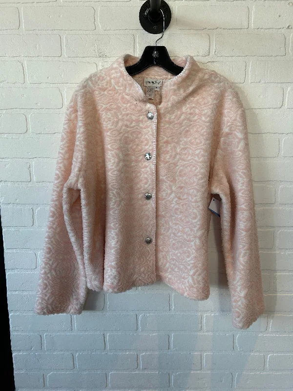 Jacket Fleece By Coldwater Creek In Pink & White, Size: Xl Zippered Jacket Buttoned Jacket Snapped Jacket Jacket Fleece By Coldwater Creek In Pink & White, Size: Xl Zippered Jacket Buttoned Jacket Snapped Jacket