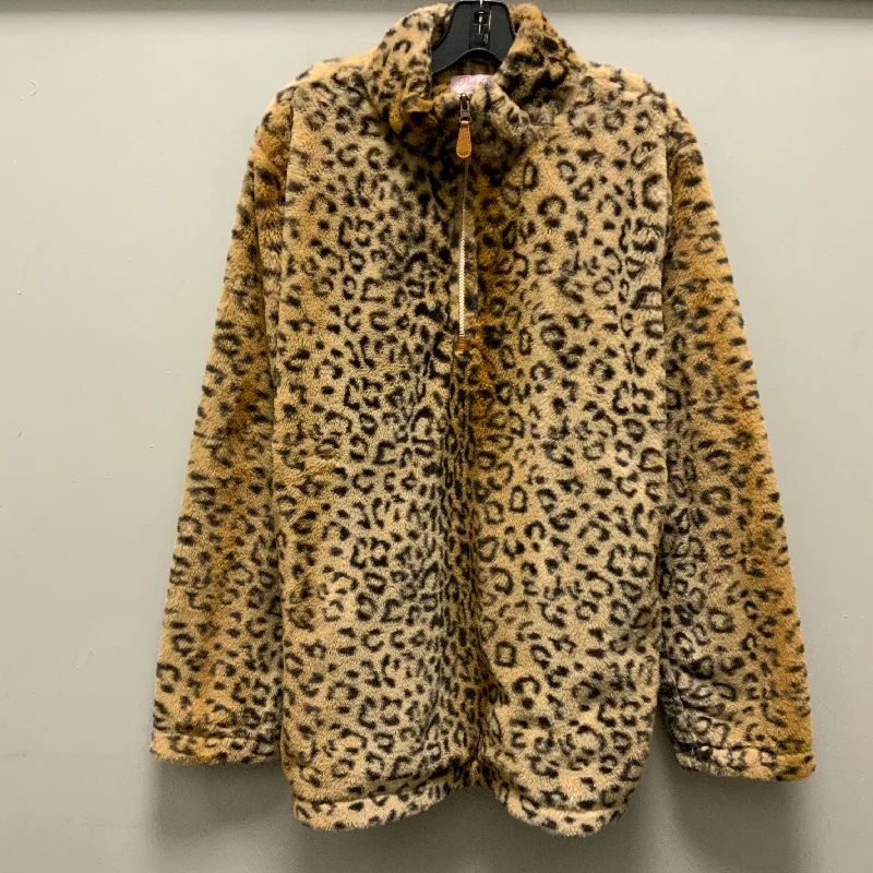 Jacket Fleece By Pink Lily In Animal Print, Size: L Quilted Jacket Puffer Jacket Insulated Jacket Jacket Fleece By Pink Lily In Animal Print, Size: L Quilted Jacket Puffer Jacket Insulated Jacket