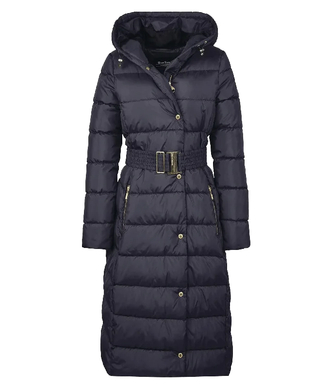 Track Line Quilted Jacket - Black Tiered Jacket Buttoned Jacket Zippered Jacket