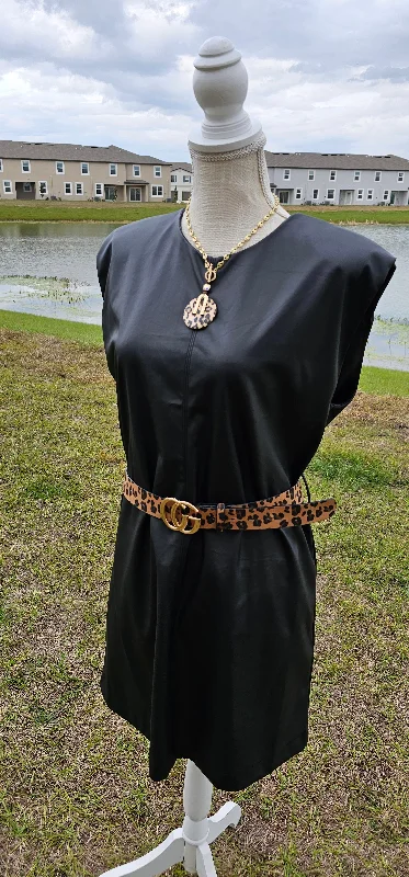 Memphis Faux Leather Mini Dress - Black - LARGE | X-LARGE - FINAL SALE Classic Shift Mini Dress Memphis Faux Leather Mini Dress - Black - LARGE | X-LARGE - FINAL SALE Classic Shift Mini Dress