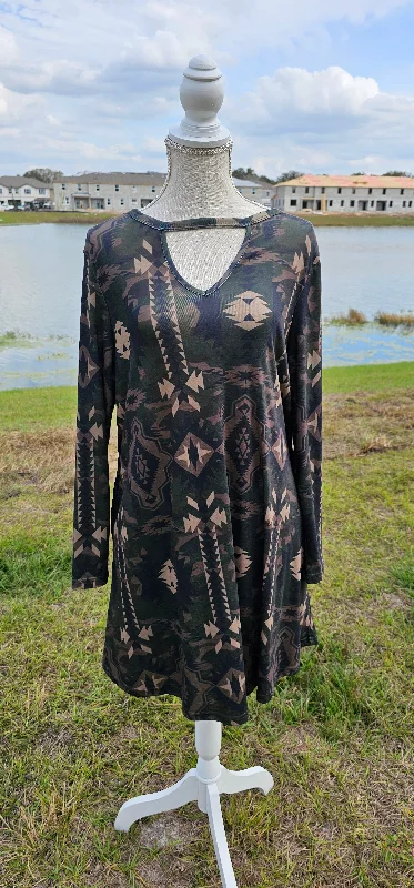 On the Hunt Mini Dress - Green Camouflage - SMALL | LARGE | X-LARGE - FINAL SALE Cozy Knit Mini Dress On the Hunt Mini Dress - Green Camouflage - SMALL | LARGE | X-LARGE - FINAL SALE Cozy Knit Mini Dress