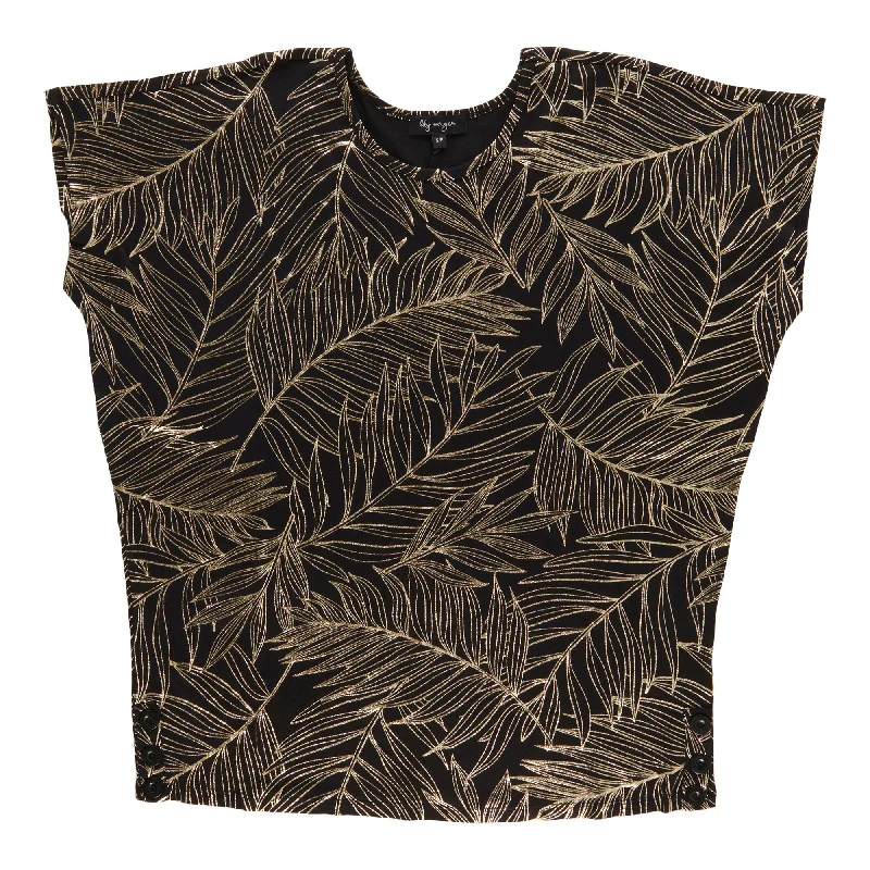 lily morgan Women's Crew Neck Blouse Elegant Silk Blouse