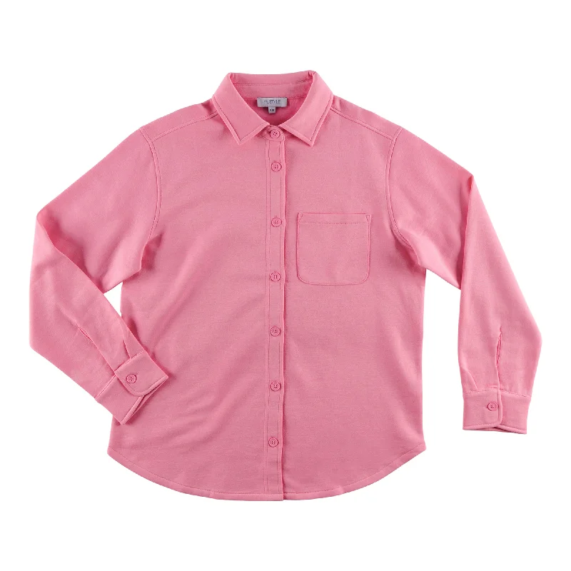 mySTYLE Women's Fleece Shacket Polished Work Blouse