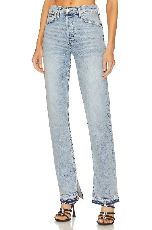 70S High Rise Skinny Boot Jean In Skid Comfortable Straight-Legged Denim