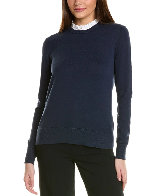 Brooks Brothers Sweater Mesh Sweater Canvas Denim