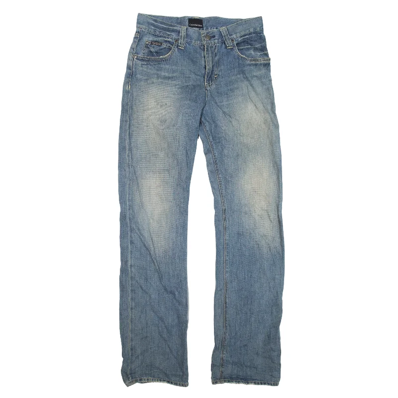 CALVIN KLEIN Jeans Blue Denim Relaxed Straight Womens W29 L34 Trendy Cut-Off Denim Shorts CALVIN KLEIN Jeans Blue Denim Relaxed Straight Womens W29 L34 Trendy Cut-Off Denim Shorts