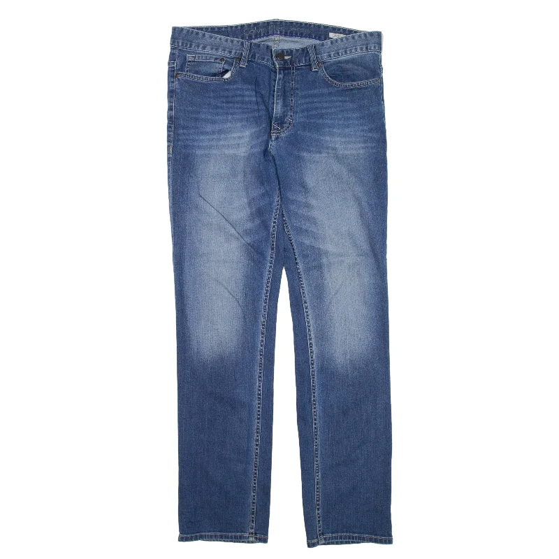 CALVIN KLEIN Jeans Blue Denim Slim Straight Womens W32 L32 Comfortable Flare Leg Jeans CALVIN KLEIN Jeans Blue Denim Slim Straight Womens W32 L32 Comfortable Flare Leg Jeans