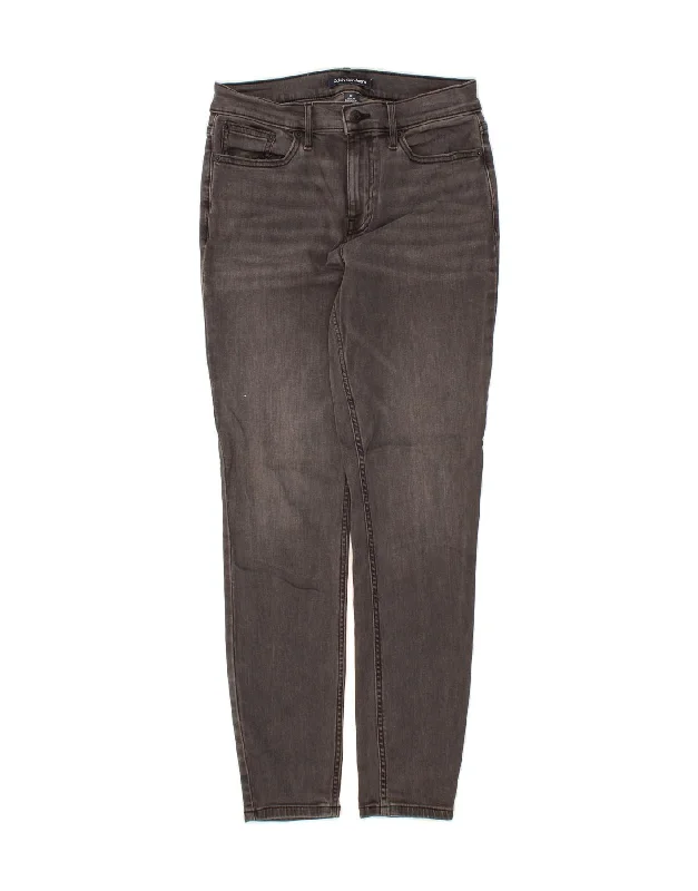 CALVIN KLEIN Womens Skinny Jeans W29 L29 Grey Cotton Comfortable Straight-Legged Denim CALVIN KLEIN Womens Skinny Jeans W29 L29 Grey Cotton Comfortable Straight-Legged Denim