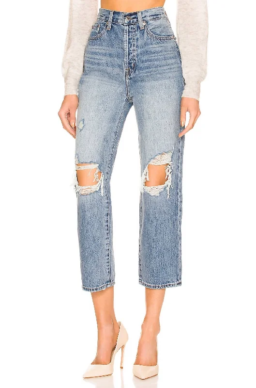 Cassie Super High Rise Straight Crop Jean In Blossom Distressed Elegant Wide-Leg Jeans Cassie Super High Rise Straight Crop Jean In Blossom Distressed Elegant Wide-Leg Jeans