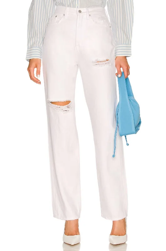 Cassie Super High Rise Straight Jean In Snowfall Distressed Fashionable Button-Front Jeans Cassie Super High Rise Straight Jean In Snowfall Distressed Fashionable Button-Front Jeans
