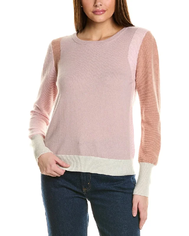 Collaboration Jenn Country Club Colorblocked Cashmere Sweater Front Pockets Side Pockets Patch Pockets Collaboration Jenn Country Club Colorblocked Cashmere Sweater Front Pockets Side Pockets Patch Pockets