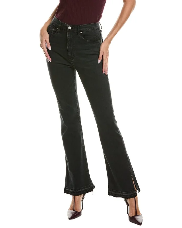 DAZE DENIM Go-Getter With Side Slit High Rise Flare Jean Trendy Bootcut High-Waisted Jeans DAZE DENIM Go-Getter With Side Slit High Rise Flare Jean Trendy Bootcut High-Waisted Jeans