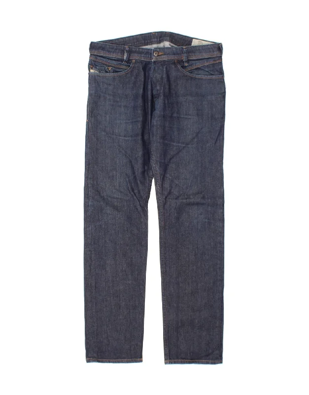 DIESEL Womens Iakop Regular Slim Tapered Jeans W32 L32 Navy Blue Cotton Trendy Skinny Fit Jeans DIESEL Womens Iakop Regular Slim Tapered Jeans W32 L32 Navy Blue Cotton Trendy Skinny Fit Jeans