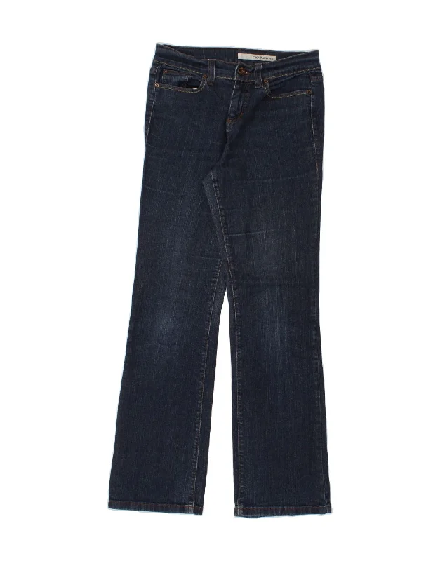 DKNY Womens Soho Bootcut Jeans US 8 Medium W30 L33 Navy Blue Cotton Stylish Shredded Denim Jeans DKNY Womens Soho Bootcut Jeans US 8 Medium W30 L33 Navy Blue Cotton Stylish Shredded Denim Jeans