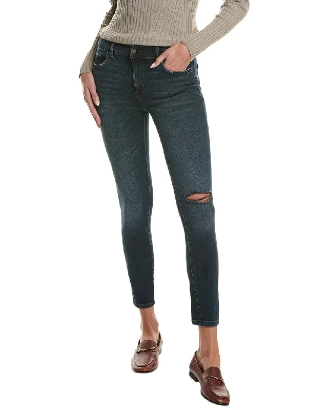 DL1961 Florence Skinny Dark Creek Busted Mid-Rise Instasculpt Ankle Cut Jean Stylish High-Waist Jeans DL1961 Florence Skinny Dark Creek Busted Mid-Rise Instasculpt Ankle Cut Jean Stylish High-Waist Jeans