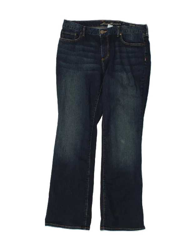 EDDIE BAUER Womens Slightly Curvy Bootcut Jeans US 14 XL W36 L32 Navy Blue Casual Skinny Fit Jeans EDDIE BAUER Womens Slightly Curvy Bootcut Jeans US 14 XL W36 L32 Navy Blue Casual Skinny Fit Jeans