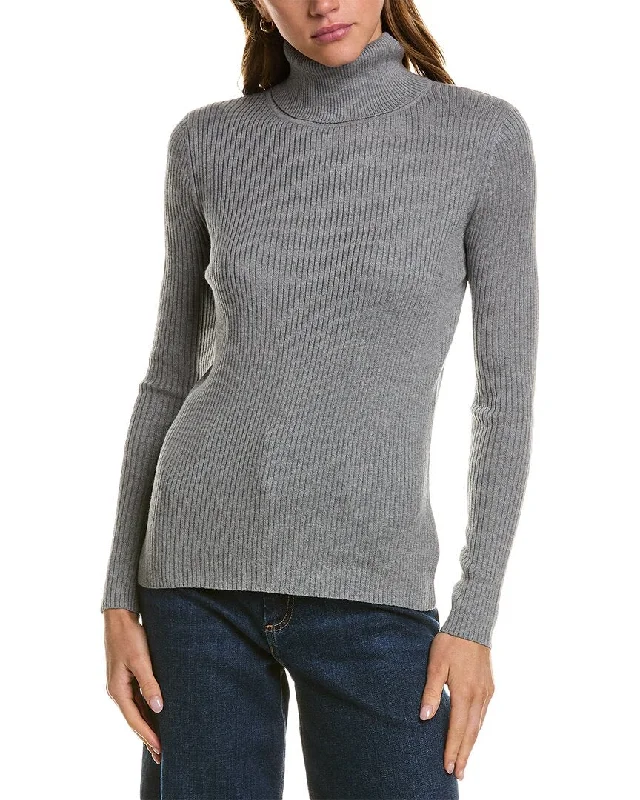 Hannah Rose Turtleneck Cashmere-Blend Sweater Turtle Neck Boat Neck Asymmetrical Neck Hannah Rose Turtleneck Cashmere-Blend Sweater Turtle Neck Boat Neck Asymmetrical Neck