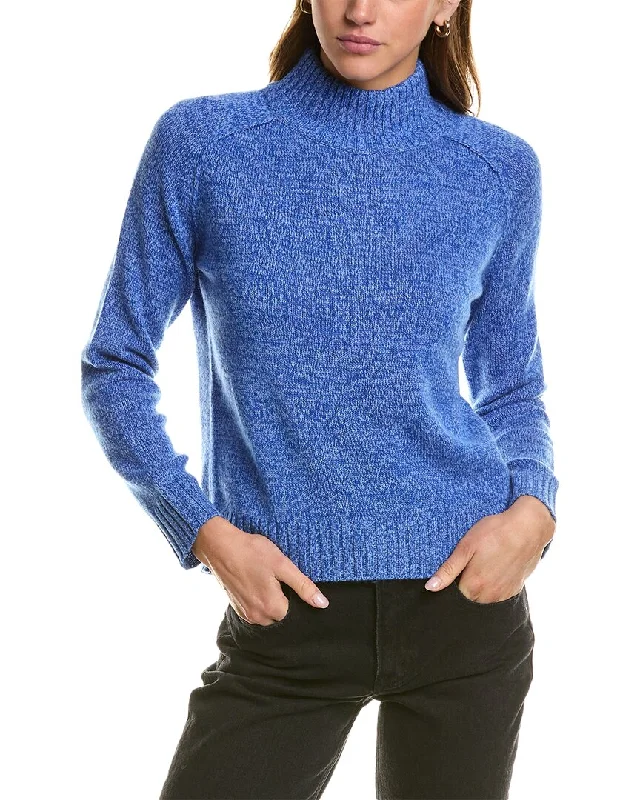 Hannah Rose Turtleneck Wool & Cashmere-Blend Sweater Denim Fabric Leather Fabric Suede Fabric