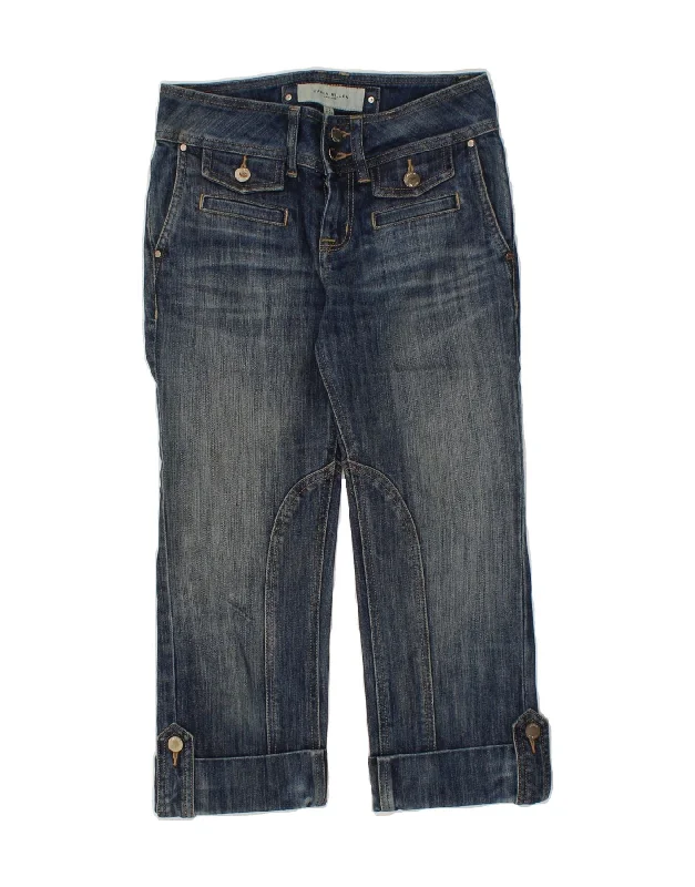 KAREN MILLEN Womens Capri Straight Jeans UK 6 XS W24 L21 Blue Cotton Comfortable Boyfriend Jeans KAREN MILLEN Womens Capri Straight Jeans UK 6 XS W24 L21 Blue Cotton Comfortable Boyfriend Jeans