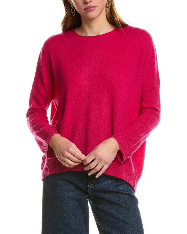 Kier + J Dropped-Shoulder Dolman Cashmere Sweater Rayon Fabric Velvet Fabric Corduroy Fabric