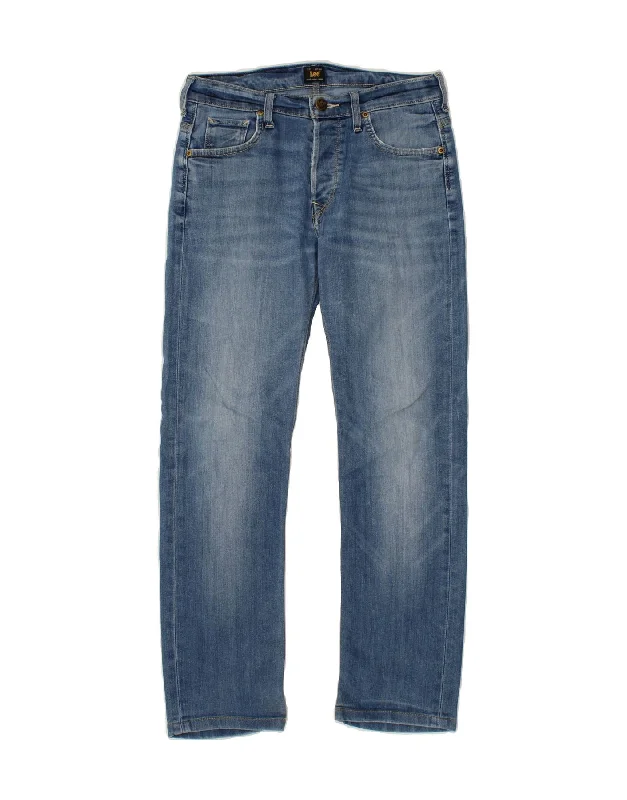 LEE Womens Powell Straight Jeans W30 L34 Blue Cotton Elegant Dark-Wash Bootcut Jeans LEE Womens Powell Straight Jeans W30 L34 Blue Cotton Elegant Dark-Wash Bootcut Jeans