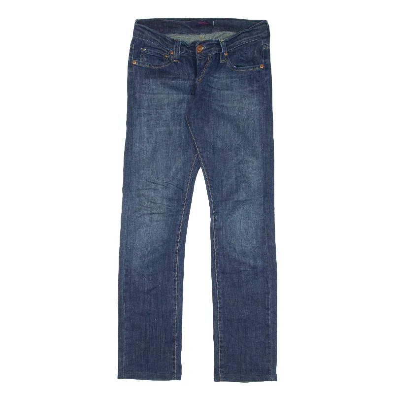 LEVI'S 504 Tilted Jeans Blue Denim Slim Skinny Stone Wash Womens W26 L29 Casual Straight-Leg Jeans LEVI'S 504 Tilted Jeans Blue Denim Slim Skinny Stone Wash Womens W26 L29 Casual Straight-Leg Jeans