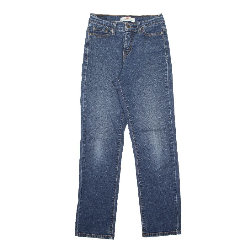 LEVI'S 512 Jeans Blue Denim Slim Skinny Womens W26 L28 Trendy Button-Up High-Waist Jeans LEVI'S 512 Jeans Blue Denim Slim Skinny Womens W26 L28 Trendy Button-Up High-Waist Jeans
