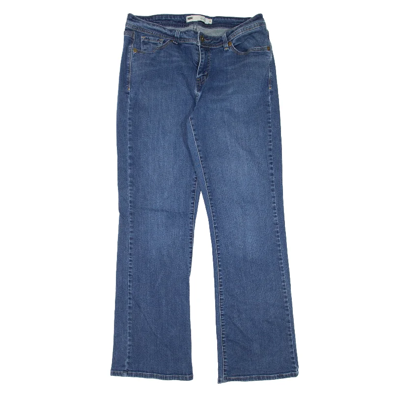 LEVI'S 529 Curvy Jeans Blue Denim Regular Bootcut Womens W31 L32 Fashionable Raw Edge Jeans LEVI'S 529 Curvy Jeans Blue Denim Regular Bootcut Womens W31 L32 Fashionable Raw Edge Jeans