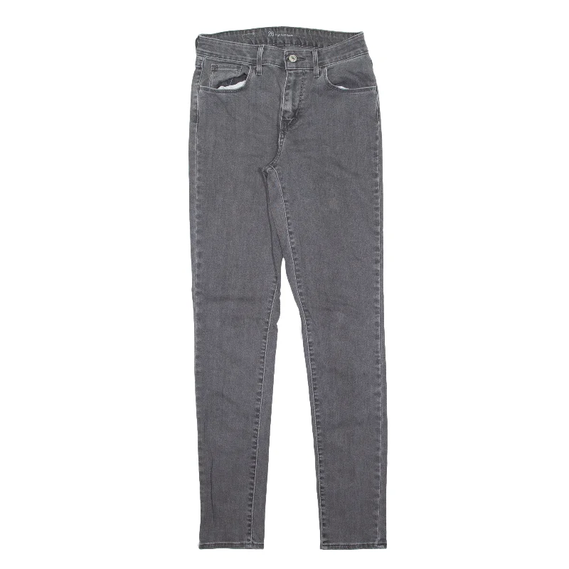 LEVI'S High Rise Jeans Grey Denim Slim Skinny Womens W26 L29 Comfortable Straight-Legged Denim LEVI'S High Rise Jeans Grey Denim Slim Skinny Womens W26 L29 Comfortable Straight-Legged Denim