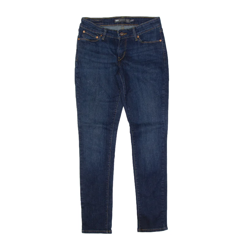 LEVI'S Mid Rise Jeans Blue Denim Slim Skinny Stone Wash Womens W26 L30 Casual Distressed Denim Jeans LEVI'S Mid Rise Jeans Blue Denim Slim Skinny Stone Wash Womens W26 L30 Casual Distressed Denim Jeans